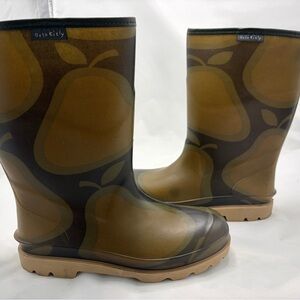 Orla Kiely Pear Print Vintage Welly Rain Boots, size 38